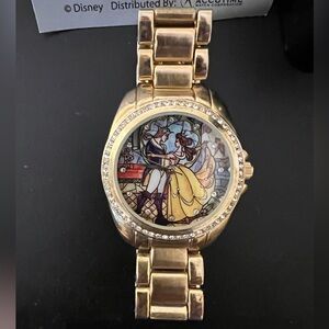 Disney Beauty And The Beast Princess Belle Stained Glass Watch